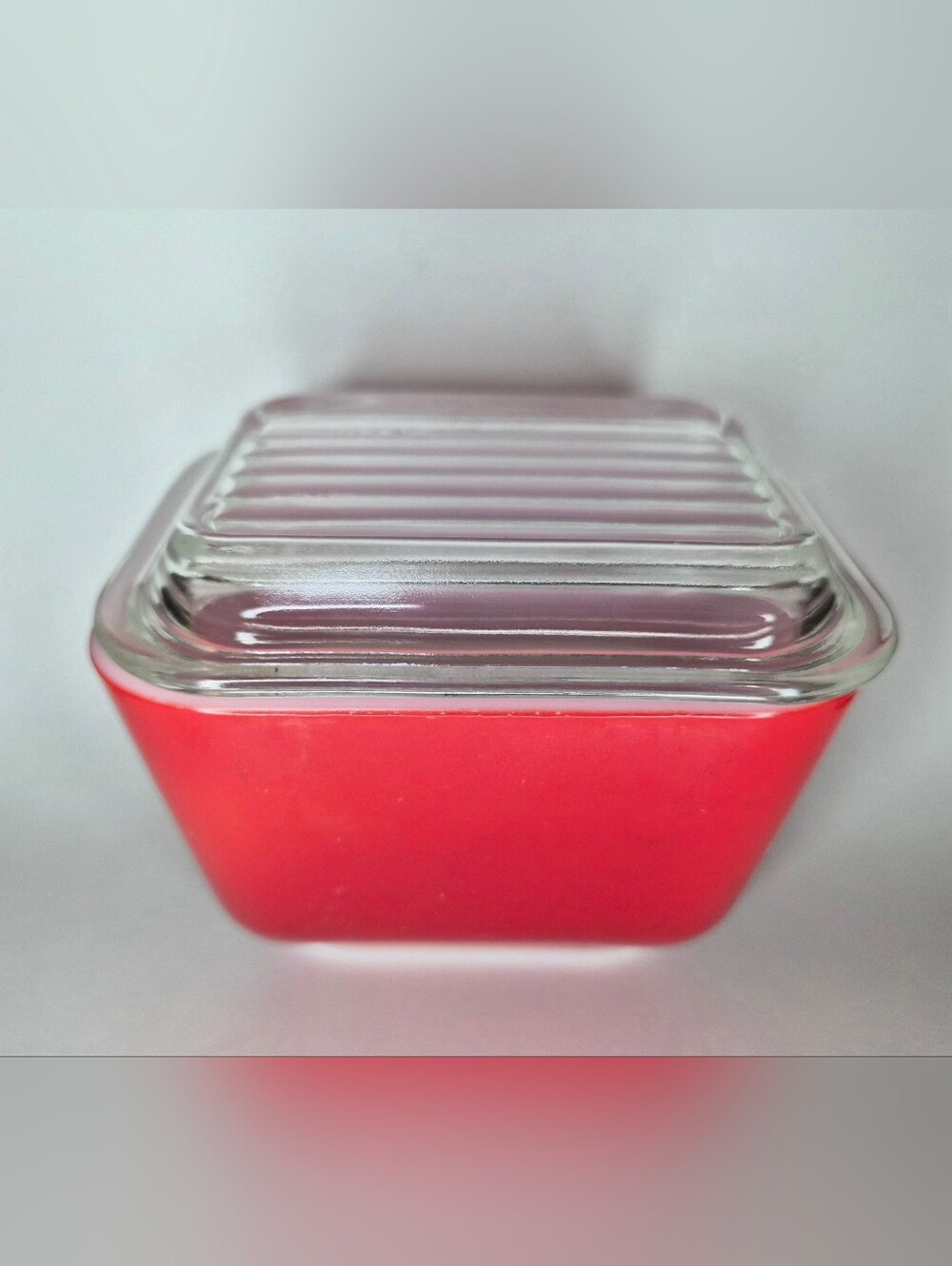 Vintage "Fridgie" Pyrex 501 Mini Refrigerator Dish w/ Lid Mid-Century Modern #1